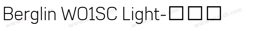 Berglin W01SC Light字体转换